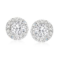 Ross-Simons - .10 ct. t. w. Diamond Earring Jackets in 14kt White Gold. Elevate your everyday studs with an extra dose of sparkle! These .10 ct. t. w. diamond earring jackets flash 28 round brilliant-cut diamonds in polished 14kt white gold. Jackets accommodate up to 4mm round studs or best fit .50 ct. t. w. diamond studs, all sold separately. Diamond earring jackets. Diamond birthstones are the perfect gift for April birthdays. Diamond Earring Jackets, April Birthday, Diamond Birthstone, Earring Jackets, Diamond Earring, Round Brilliant Cut Diamond, Diamond Studs, Round Brilliant, Flash