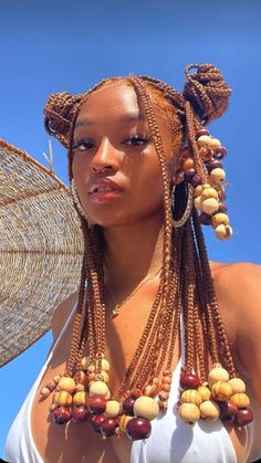 Braids And Beads, Braids Hairstyles Pictures, Pelo Afro, Braids With Beads, Girls Hairstyles Braids, Girls Braids, Braids For Black Women