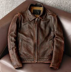 Men's Cowhide Brown Antique Look Real Leather Jacket Biker Clothing, Vintage Cafe Racer, Biker Outfit, Jackets Denim, Biker Jackets, Winter Outerwear, Real Leather Jacket, Easy Rider, Motorcycle Leather