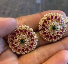 Ralla Kammalu Gold, Buttala Kammalu Gold, Gold Studs Earrings Indian Round, Kammalu Designs, Gold Jewels Design, Gold Earrings Models, Gold Earrings Wedding