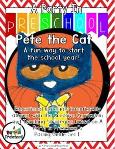 a poster with the words pete the cat on it