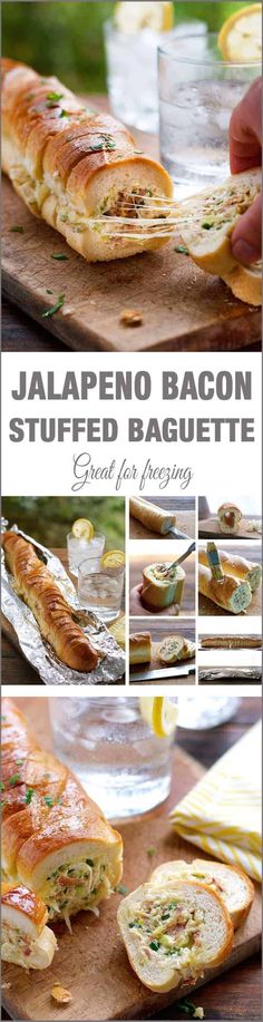 the recipe for jalapeno bacon stuffed baguette