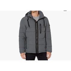 87% Nylon, 13% Spandex; 100% Nylon; 60% Down, 40% Waterfowl Feather Imported Zipper Closure Machine Wash Grosgrain Detailing Water Repellent Huxley Crinkle Down Mid Length Hooded Coat With Drawstrings Gray Weatherproof Nylon Outerwear, Weatherproof Gray Nylon Outerwear, Fitted Nylon Windbreaker For Winter, Fitted Urban Winter Windbreaker, Urban Nylon Hooded Jacket With Zipper Closure, Urban Nylon Hooded Jacket For Cold Weather, Fitted Hooded Windbreaker, Functional Fitted Hooded Windbreaker, Functional Fitted Hooded Puffer Jacket