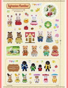 the sticker sheet has many different animals on it