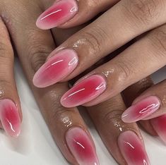 Aura Nails, Pink Acrylic Nails, Chic Nails, Square Nails