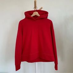 Zara Bright Red Roomy Sweatshirt With Hooded Collar And Long Sleeves. Fleece Inside. Ribbed Trim At The Cuffs On The Wrists. Soft And Cozy! Nwot. Never Worn. Red Cotton Hoodie, Cozy Red Cotton Sweater, Red Winter Sweatshirt With Drawstring Hood, Red Relaxed Fit Hoodie With Crew Neck, Red Hoodie Sweater For Winter, Red Cotton Hoodie For Fall, Red Drawstring Hood Sweatshirt For Winter, Red Winter Hoodie Sweater, Red Stretch Cotton Sweatshirt