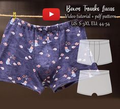 the boxer trunks have been made with video instructions