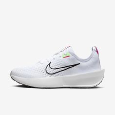 Nike Womens Running Shoes, Nike Interact Run, Nike Slip-on Running Shoes For Jogging, Nike Running Shoes With Moisture-wicking For Light Sports, Nike Running Shoes With Moisture-wicking For Sports, Nike Moisture-wicking Dynamic Running Shoes, Running Shoes White, Nike Non-slip Synthetic Running Shoes, Air Max 2090