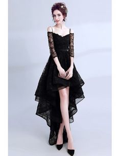 Black Spaghetti Strap Dress For Banquet, Black Corset Dress With Spaghetti Straps For Prom, Black Corset Dress For Prom With Spaghetti Straps, Black Corset Dress With Spaghetti Straps For Cocktail, Black Spaghetti Strap Corset Dress For Cocktail, Black Spaghetti Strap Evening Dress For Prom, Strapless Black Lace Evening Dress, Black Lace Dress With Straps, Black Dress With Sweetheart Neckline And Straps