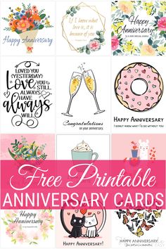 free printable anniversary cards for friends and family to share with each other on valentine's day