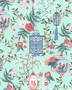 Chinese Folk Art, Chinoiserie Art, Chinese Illustration, Chinese New Year Design, Free Quilt Patterns, China Art, Print Inspiration, Textile Patterns, Chinese Art