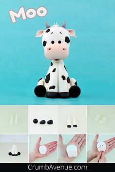 how to make a cute cow out of paper machs - step by step instructions