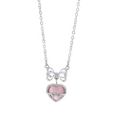 Pink Cat's Eye Heart Bow Tie Statement Necklace  Buy 3 Pay for 2  Buy at Khanie Bow Tie Design, Cosplay Fashion, Necklace Length Chart, Pretty Jewelry Necklaces, Trending Necklaces, Cats Eye Stone, Y2k Coquette, Stacked Necklaces, Tie Design