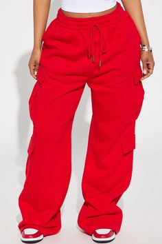 Available In Heather Grey And Red. Wide Leg Pant Fleece High Waisted Elastic Drawstring Cargo Pockets Stretch 50% Cotton 50% Polyester Imported | Milan Cargo Lounge Pant in Red size Small by Fashion Nova Kpop Concert Outfit, Shoes Outfit Fashion, Fashion Dresses Online, Zipper Shorts, Cute Comfy Outfits, Wide Leg Pant, Gaming Clothes, Lounge Pants, Red Fashion