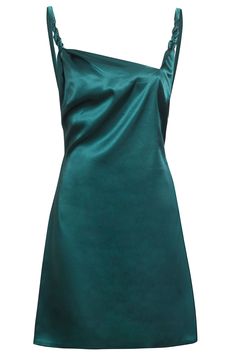 Rosha emerald green mini dress simply oozes an effortlessly elegant look. Crafted from a slinky, silky green satin fabric in a flattering emerald hue. Sarvin silk satin mini slip dress features a backless design and twisted straps. It is undeniably a show-stopper look at your next special event with twisted adjustable straps and an asymmetric neckline.  Proudly designed & made in the United Kingdom.  � Green Mini Dress  Twisted adjustable straps   Asymmetric neckline & backless  Hidden back zip White Slip Dress, Silk Satin Fabric, Asymmetric Neckline, Mini Slip, Green Mini Dress, Maxi Styles, Backless Mini Dress, Backless Design, White Slip