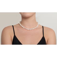 This chunky necklace offers the rare combination of truly fine pearls with unique shapes that make every strand an individual, one-of-a-kind piece of jewelry. The naturally occurring, baroque shapes create a very organic look. The strand is approximately 18 inches in length and knotted on silk so your baroque pearls will never run against each other and scratch. The 14-karat clasp comes equipped with a safety catch. This means your pearls are always protected. No two pearls are exactly alike, so Baroque Pearl Necklace, Unique Necklace, White Freshwater Pearl, Pearl Types, Chunky Necklace, Pearl Size, Unique Necklaces, Pricing Jewelry, Baroque Pearls