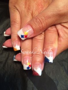 Steeler's Nails Steelers Wedding, Football Nail Designs, Red Black Nails, Fingernail Ideas, Nailart Designs