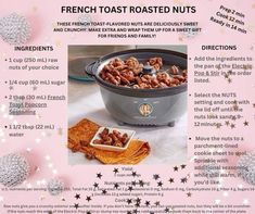 a recipe for french toasted nuts with instructions