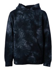 Youth Midweight Tie-Dye Hooded Pullover - TIE DYE BLACK - L | Independent Trading Co. Youth Midweight Tie-Dye Hooded Pullover T-Shirt in Tie Dye Black Size Large | Cotton/Polyester Blend Loose Pigments, Tie Dye Fashion, King Fashion, Blank Apparel, Columbia Sportswear, Athletic Fashion, Hooded Pullover, Alternative Outfits, Sewing Thread