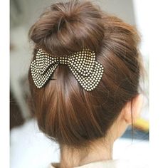 Double Bow Women's Barrette Hairpin Accessories, Wholesale Hair Accessories, Crystal Hair Clips, Crystal Hair, Bow Hair Clips, Hair Barrettes, Hair Dos, Trendy Hairstyles, Hair Accessories For Women