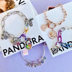 Pandora Me Link Bracelet, Moodboard Jewelry, Pandora Bracelet Charms Ideas, Pandora Me, Unicorn Jewelry, Purple Jewelry