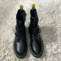 Nwot Blk Combat Boots Sz 8 But Seem Slightly Smaller. Zipper Closure On Side. No Brand. Black High Ankle Martin Boots With Zipper, Black Martin Boots With Zipper Closure, Trendy Black Martin Boots With Zipper Closure, Casual Martin Boots With Zipper Closure, Casual Black Martin Boots With Zipper, Casual Black Martin Boots With Zipper Closure, Punk Style Black Combat Boots With Zipper, Trendy Black Combat Boots With Zipper, Trendy Black Combat Boots With Zipper Closure