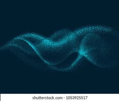 an abstract blue wave on a black background