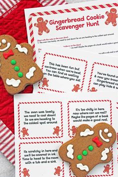 gingerbread cookie scaver hunt with free printables