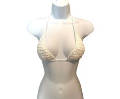 🤍Adjustable crochet bikini top.  🤍White.  🤍Boho Inspired!  🤍Adjustable band at the bottom of each bra cup that wraps around your back! Neck straps can be criss-crossed if desired! 🤍Your bikini top will be shipped out to you ASAP after completion!  🤍100% Cotton.  🤍Machine or Hand wash. Machine Dryable or Lay flat to dry. Do not iron. 🤍If you have any questions please send me a message.  🤍Happy Shopping! 🛍 Bra Cup, Neck Strap, Bra Cups, Cute Casual Outfits, Cute Tops, Get The Look, Crochet Bikini, White Cotton, Casual Outfits