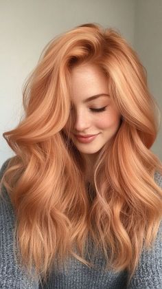 #BEAUTY ,#REALATIONSHIPS #Fashion #Outfits #Winter Outfits #Animals Apricot Red Hair Color, Peach And Copper Hair, Peach Hair With Blonde Money Piece, Peachy Ginger Hair, Peach Pumpkin Hair, 2024 Hair Styles For Women, Ginger Peach Hair, Blonde And Copper Hair, Paprika Hair Color