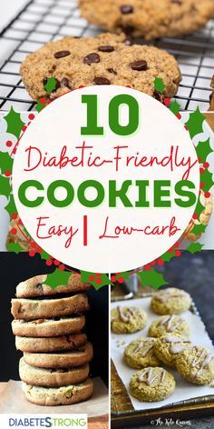 Sugar Free Cookie Recipes, Dolce Poche Calorie, Sugar Free Treats, Sugar Free Sweets, Healthy Recipes For Diabetics, Sugar Free Cookies