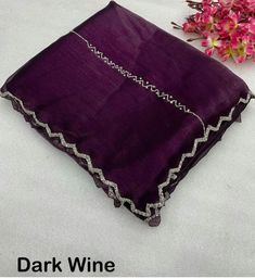 Soft organza saree with readymade blouse . Available colours - dark wine or purple size - medium to xx large Elegant Purple Tissue Silk Pre-draped Saree, Purple Organza Pre-draped Saree With Dupatta, Elegant Purple Chanderi Pre-draped Saree, Purple Organza Pre-draped Saree For Diwali, Purple Silk Pre-draped Saree For Party, Elegant Organza Dupatta With Unstitched Blouse, Purple Chinon Saree Blouse Piece, Purple Pre-draped Saree With Cutdana For Party, Festive Purple Chinon Blouse Piece