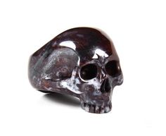 Chinese Bloodstone Crystal Skull Ring Bloodstone Crystal, Crystal Skull, Skull Ring, Carving, Size 10, Crystals, Ring, 10 Things