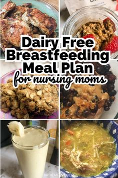 dairy free breastfeeding meal plan for nursing moms