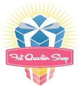 a blue and red gift box with a ribbon around it that says put quacks shop