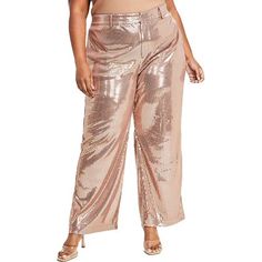 Manufacturer: Nina Parker Style Type: Dress Pants Collection: Nina Parker Sleeve Length: Material: 100% Polyester Fabric Type: Polyester Specialty: Sequined Sku: BH5964011 Size: 26W.  Color: Pink.  Gender: female.  Age Group: adult. Gold Fitted Bottoms For Holiday Season, Fitted Gold Bottoms For Holiday, Fitted Gold Bottoms For The Holidays, Fitted Gold Holiday Bottoms, Glamorous Gold Bottoms For Holiday, Glamorous Gold Holiday Bottoms, Gold Bottoms For Evening Holiday Events, Gold Bottoms For Spring Party, Gold Party Bottoms For Spring