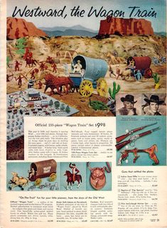 MeTV Network | 15 incredibly Fifties pages from 1950s Sears catalogs Toy Wagon, The Rifleman, Toys Land, Covered Wagon, Cowboys And Indians