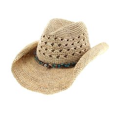 Hats Unlimited - Kooringal - Torah Turquoise Cowboy Hat, $49.99 (http://www.hatsunlimited.com/kooringal-torah-turquoise-cowboy-hat/) Fine Crochet, Upf Clothing, Outback Hat, Beaded Crown, Country Music Festival, Western Hats, Cowgirl Hats, Beaded Trim, Torah