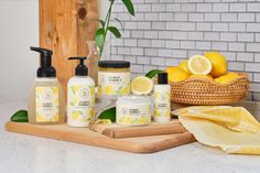 This refreshing scent of fresh squeezed lemon with a hint of vanilla will quench skin's thirst. Healthy Skin Care Routine, Spa Items, Organic Cleaning Products, All Natural Skin Care