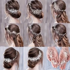 the steps to make a bridal hair piece