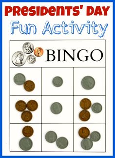 Presidents’ Day Bingo (Activity & Printable!) Money Bingo, February Activity, My Father's World, Bingo Cards Printable, Math Groups, Homeschool History, Learning Time, Teaching Inspiration