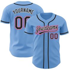 a baseball jersey with the name and number on it, that reads your name or team name