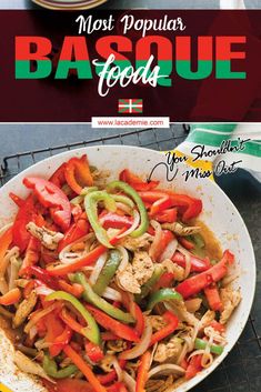 an advertisement for the most popular bacoula food in america, with peppers and chicken