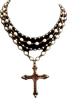 Spiritual Pearl Drop Cross Jewelry, Spiritual Cross-shaped Pearl Chain Jewelry, Spiritual Cross Jewelry With Pearl Drop, Pearl Cross Necklace With Pearl Drop, Spiritual Cross Jewelry With Pearl Charm, Cross Shaped Pearl Drop Necklace, Cross-shaped Pearl Drop Necklace, Pearl Crucifix Necklace As Gift, Spiritual Cross Necklace With Pearl Charm