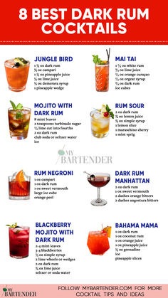 Dark Rum Cocktails Bar Drink Specials Ideas, Shaker Drinks Cocktail, Funny Cocktail Names, Fun Cocktail Recipes, Giggle Juice, Dark Rum Cocktails, Funny Cocktails