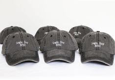 Custom Embroidered Hat , Personalized Dad Cap , Embroidery Logo baseball hat , Your own text monogram , Bachelorette , Small business Merch ✓ 100% Cotton Twill ✓ 6 Panel Structured Baseball caps ✓ Adjustable Strap back to fit Everyone! ✓ Custom embroidered baseball caps, Ocean Wave Bachelorette Party Hats, Bulk Order Embroidered Hats, Unstructured low profile cap with self-fabric adjustable slide closure with buckle and grommet. Pigment-dyed, garment washed cap has a lived-in look. Unisex One Size Fits Most. These hats are sure to be loved!! Custom Text Request Available Contact us for any questions! Thanks! Embroidered Logo Cap As Gift, Black Baseball Cap With Custom Embroidery, Curved Brim Hat With Embroidered Logo For Gift, Curved Brim Hat With Embroidered Logo As Gift, Embroidered Black Hats As Gifts, Bridesmaid Hats, Business Merch, Bachelorette Pool Party, Bachelorette Party Hat