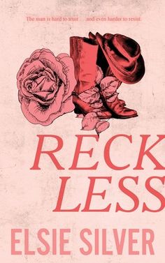 a book cover with an old fashion cowboy boot and rose on the bottom right hand corner