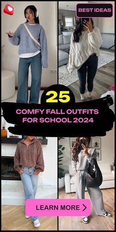 Fall Fits Casual, Casual Comfy Fall Outfits, Comfy Fall Outfits For School, Cute Middle School Outfits, Comfy Fall Outfits, Outfits For School, Comfy Casual Outfits, Fall Outfits For School, Stylish Jeans