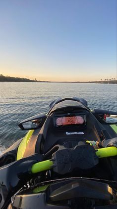 the back end of a jet ski in the water