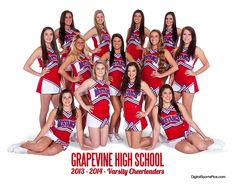 a group of cheerleaders posing for a photo in front of a white background